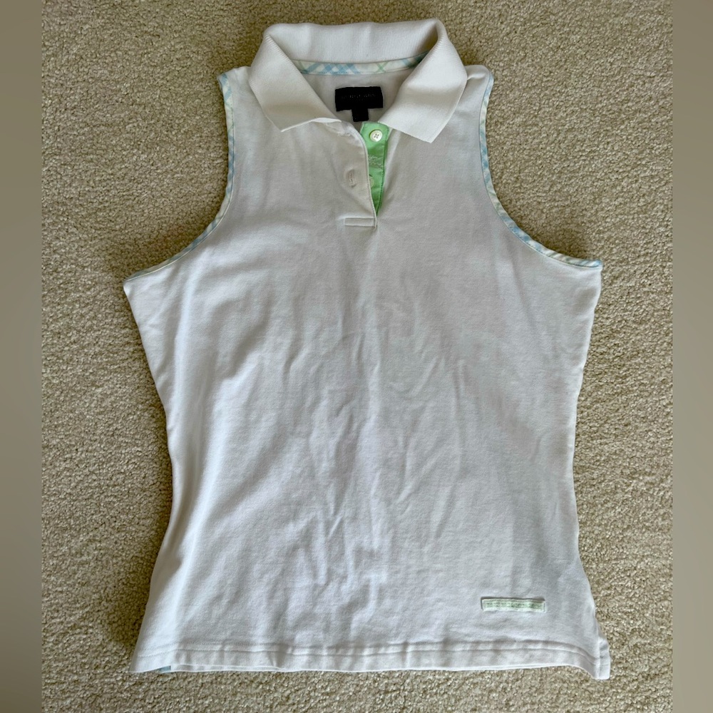 Authentic Burberry sleeveless polo, size S